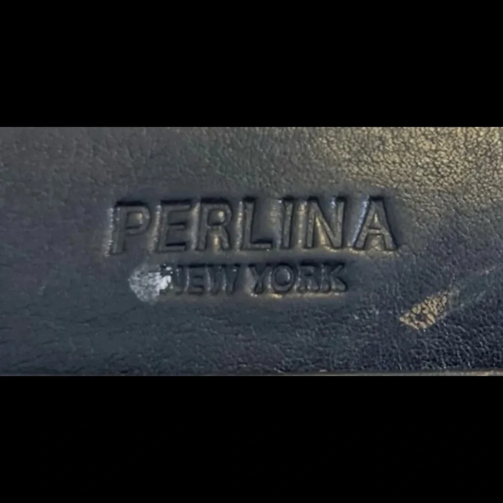 “Perlina” Women Black Wallet. 8”W x 4.5”H x 1.5” D